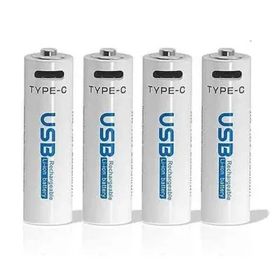 AiVR USB-C Rechargeable Battery AA Size 2550 MAh - 4 Pc - Rokomari product